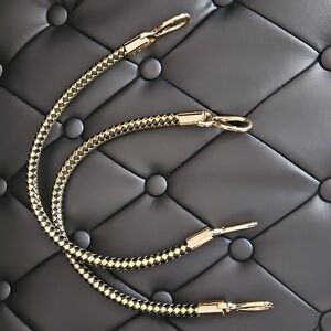 Replacement  Bag Straps. Braided Gold And Black Color. NWOT. 2 Total